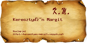 Keresztyén Margit névjegykártya